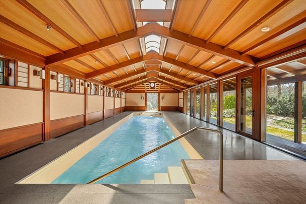Interior, Pool, Recessed Lighting, Wooden Beams, Wooden Ceilings