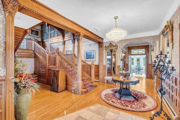 Chandelier, Interior, Wood Texture Flooring
