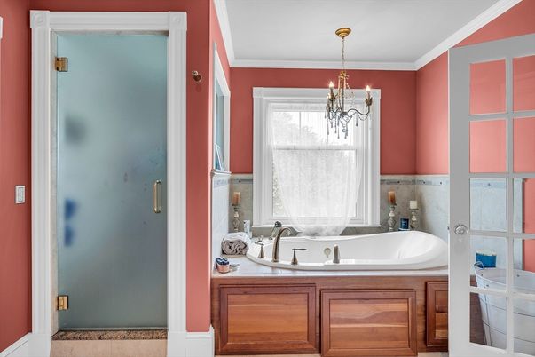 Bathroom, Chandelier, Interior