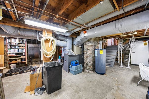 Interior, Stone Walls, Wooden Beams