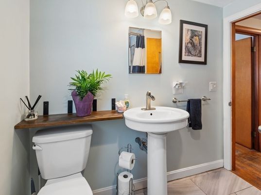 Bathroom, Interior, Wood Texture Flooring