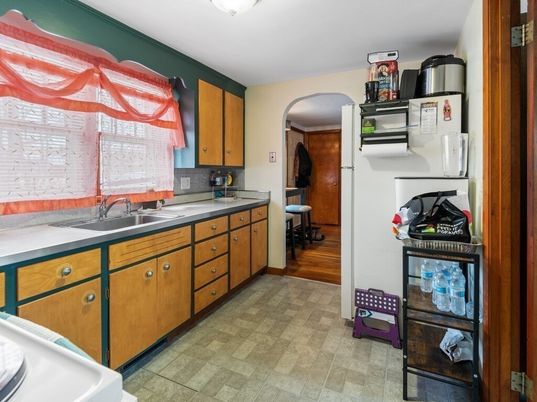 Interior, Kitchen, Wood Texture Flooring