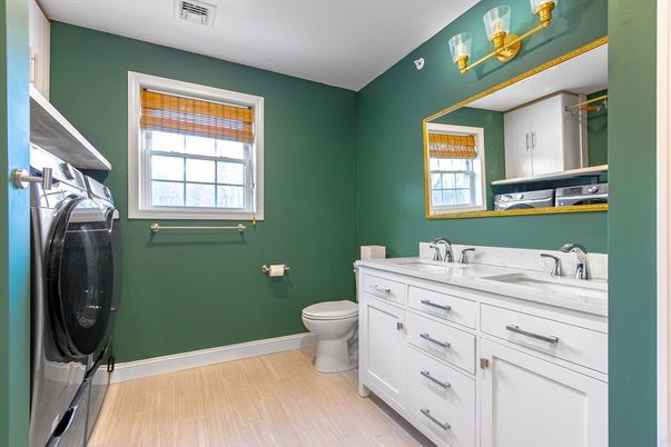 Bathroom, Interior, Wood Texture Flooring
