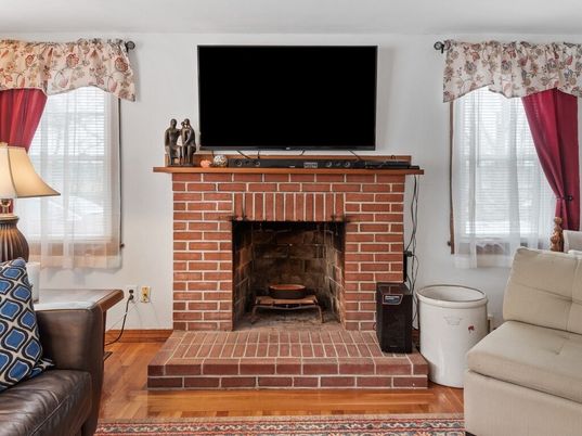 Fireplace, Interior, Wood Texture Flooring