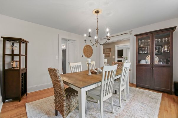 Chandelier, Dining room, Interior, Wood Texture Flooring