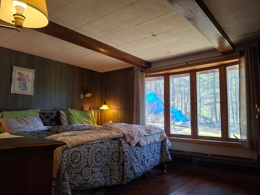Bedroom, Interior, Wooden Beams, Wood Texture Flooring, Wooden Walls