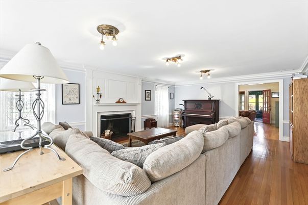 Fireplace, Interior, Living room, Piano, Wood Texture Flooring