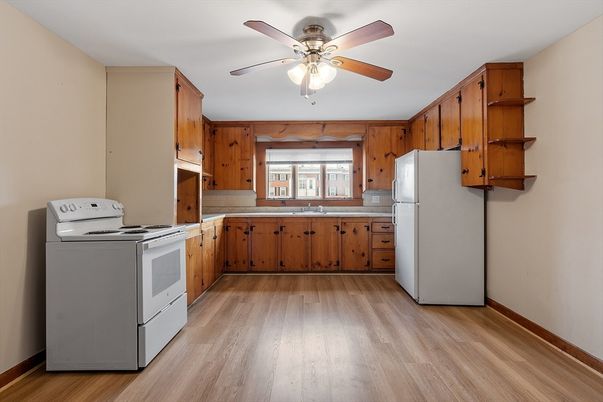 Interior, Kitchen, Wood Texture Flooring