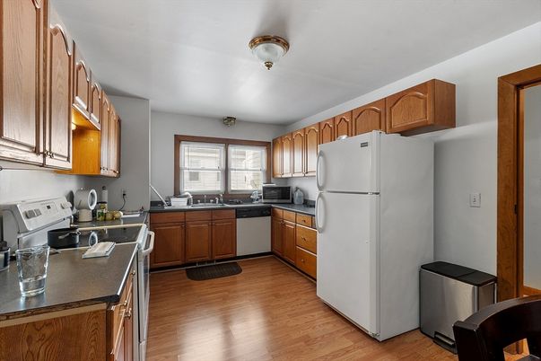 Interior, Kitchen, Wood Texture Flooring