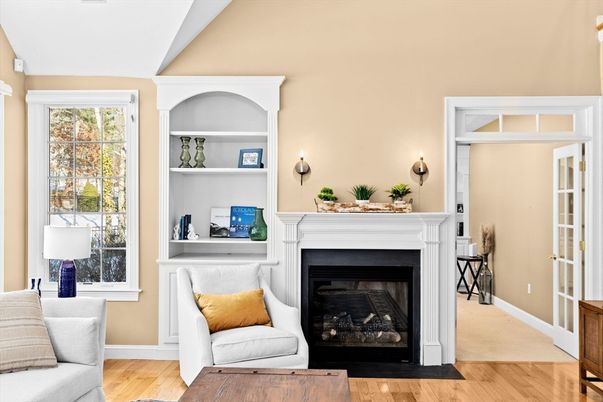 Fireplace, Interior, Wood Texture Flooring