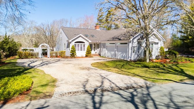 Attached, Backyard, Exterior, Facade, Cape Cod