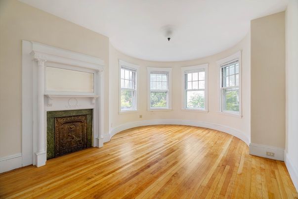 Empty room, Fireplace, Interior, Wood Texture Flooring