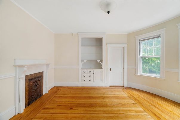 Empty room, Fireplace, Interior, Wood Texture Flooring
