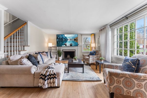 Fireplace, Interior, Living room, Wood Texture Flooring
