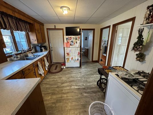 Interior, Kitchen, Wood Texture Flooring