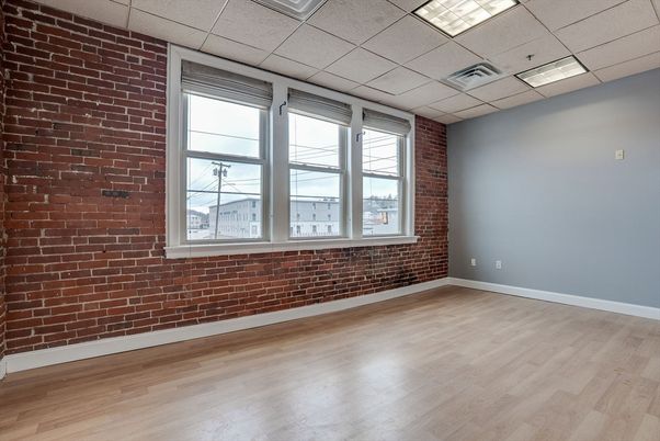 Empty room, Interior, Stone Walls, Wood Texture Flooring