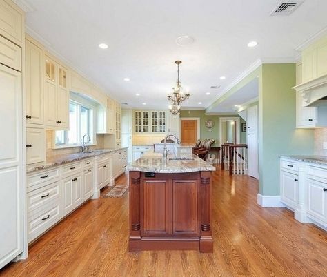 Chandelier, Interior, Kitchen, Recessed Lighting, Wood Texture Flooring