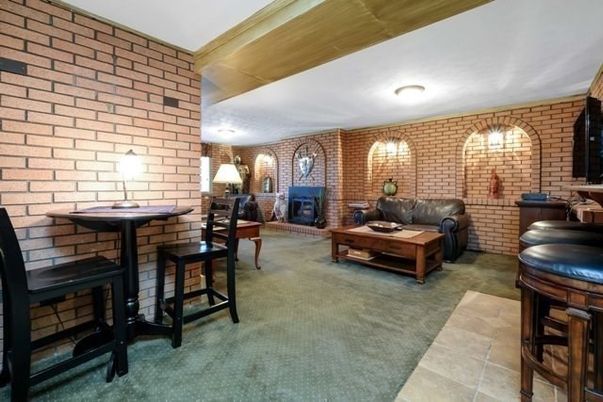 Fireplace, Interior, Living room, Stone Walls