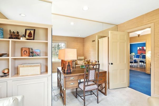 Home Office, Interior, Recessed Lighting, Wooden Walls