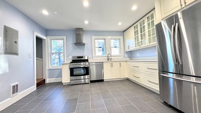 Interior, Kitchen, Recessed Lighting, Stainless Steel Appliances
