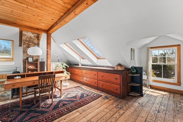 Home Office, Interior, Wooden Beams, Wooden Ceilings, Wood Texture Flooring