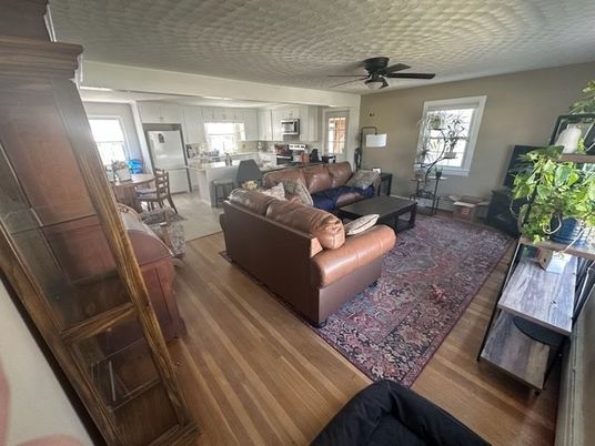 Interior, Kitchen, Living room, Wood Texture Flooring