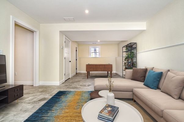 Interior, Living room, Recessed Lighting