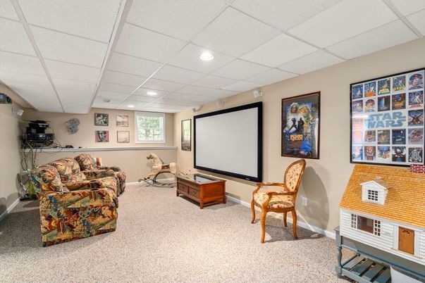 Interior, Projection Screen, Recessed Lighting, Theatre Room