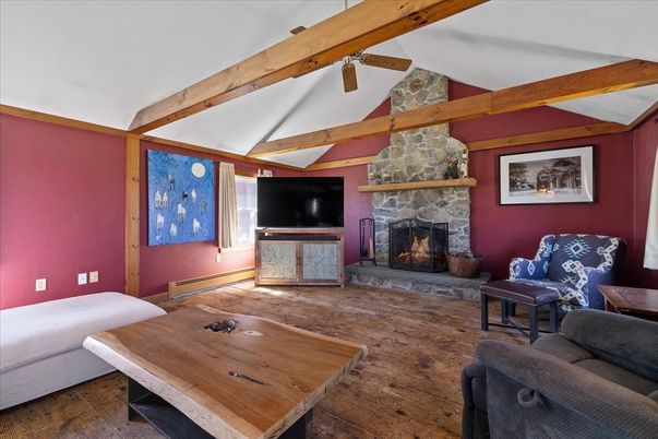 Fireplace, Interior, Wooden Beams, Wood Texture Flooring