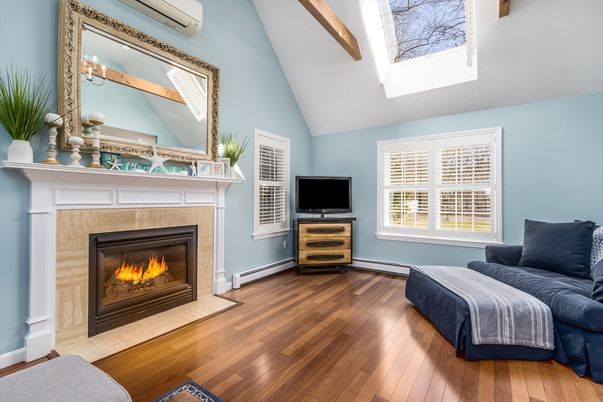 Fireplace, Interior, Wood Texture Flooring