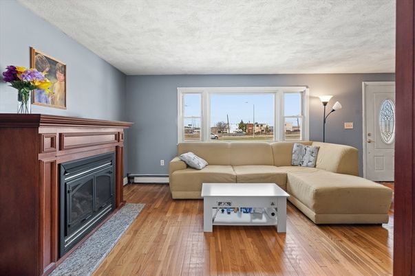 Fireplace, Interior, Living room, Wood Texture Flooring