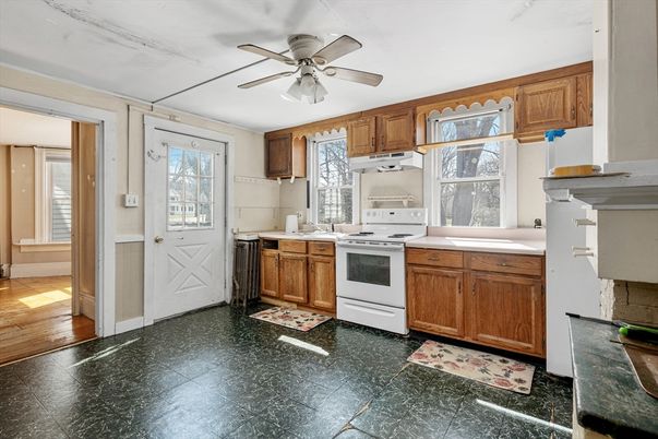 Interior, Kitchen, Wood Texture Flooring