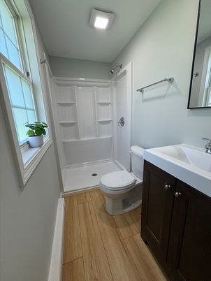 Bathroom, Interior, Wood Texture Flooring