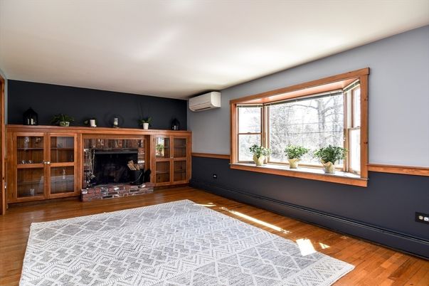 Fireplace, Interior, Wood Texture Flooring