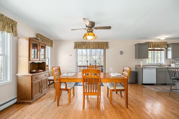 Dining room, Interior, Wood Texture Flooring