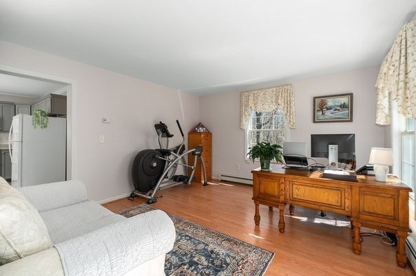 Fitness Equipment, Home Office, Interior, Wood Texture Flooring