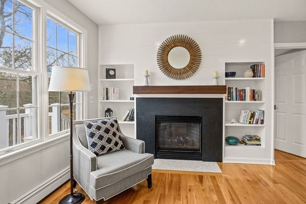 Fireplace, Interior, Wood Texture Flooring