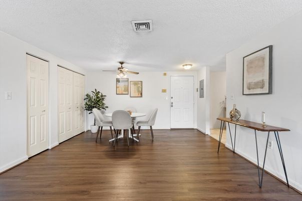 Dining room, Interior, Wood Texture Flooring