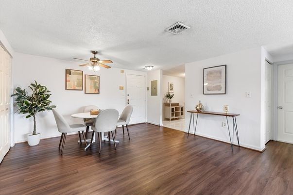 Dining room, Interior, Wood Texture Flooring