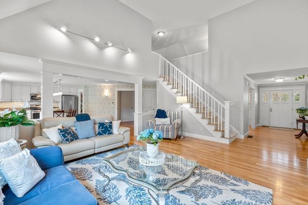 Interior, Kitchen, Living room, Stainless Steel Appliances, Stone Walls, Wood Texture Flooring
