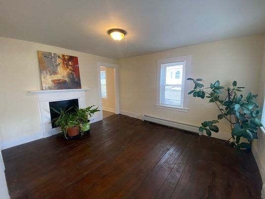 Empty room, Fireplace, Interior, Wood Texture Flooring