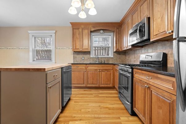 Interior, Kitchen, Wood Texture Flooring