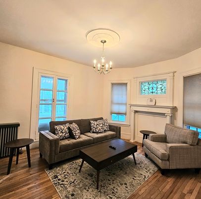 Chandelier, Fireplace, Interior, Living room, Wood Texture Flooring