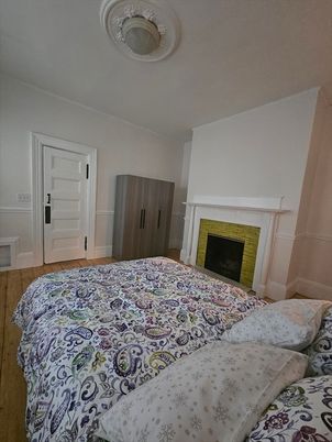 Bedroom, Fireplace, Interior