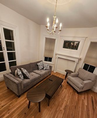 Chandelier, Fireplace, Interior, Living room, Wood Texture Flooring
