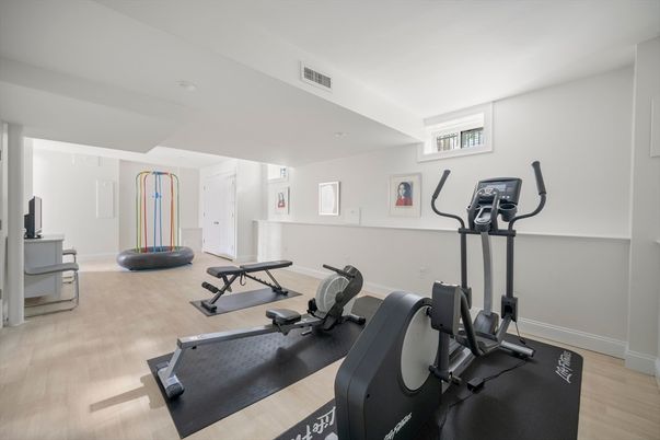 Fitness Equipment, Interior, Wood Texture Flooring
