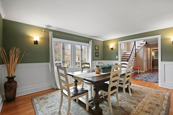 Dining room, Interior, Wood Texture Flooring