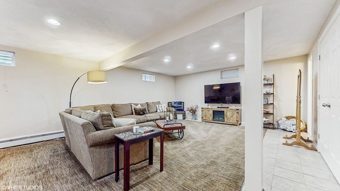 Interior, Living room, Recessed Lighting