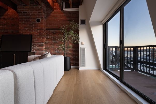 Interior, Stone Walls, Wood Texture Flooring