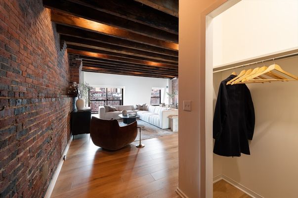 Interior, Living room, Stone Walls, Wooden Beams, Wood Texture Flooring